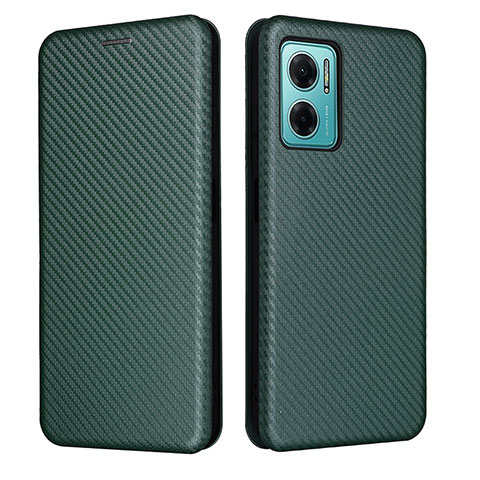 Coque Portefeuille Livre Cuir Etui Clapet L02Z pour Xiaomi Redmi 10 5G Vert