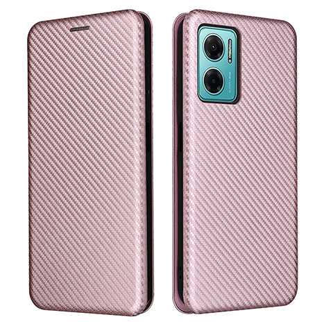 Coque Portefeuille Livre Cuir Etui Clapet L02Z pour Xiaomi Redmi 10 Prime Plus 5G Or Rose