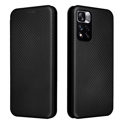 Coque Portefeuille Livre Cuir Etui Clapet L02Z pour Xiaomi Redmi Note 11 5G Noir