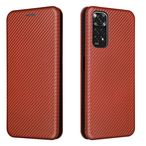 Coque Portefeuille Livre Cuir Etui Clapet L02Z pour Xiaomi Redmi Note 11S 4G Marron