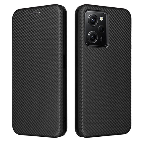 Coque Portefeuille Livre Cuir Etui Clapet L02Z pour Xiaomi Redmi Note 12 Pro Speed 5G Noir