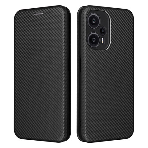 Coque Portefeuille Livre Cuir Etui Clapet L02Z pour Xiaomi Redmi Note 12 Turbo 5G Noir