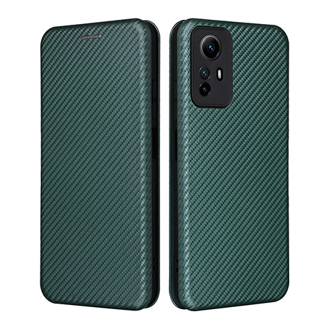 Coque Portefeuille Livre Cuir Etui Clapet L02Z pour Xiaomi Redmi Note 12S Vert