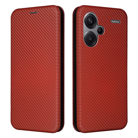 Coque Portefeuille Livre Cuir Etui Clapet L02Z pour Xiaomi Redmi Note 13 Pro+ Plus 5G Marron