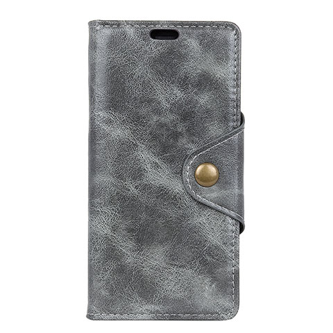 Coque Portefeuille Livre Cuir Etui Clapet L03 pour HTC Desire 12 Plus Gris