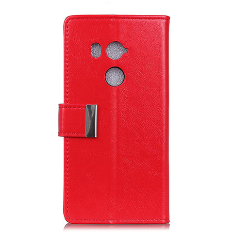 Coque Portefeuille Livre Cuir Etui Clapet L03 pour HTC U11 Eyes Rouge