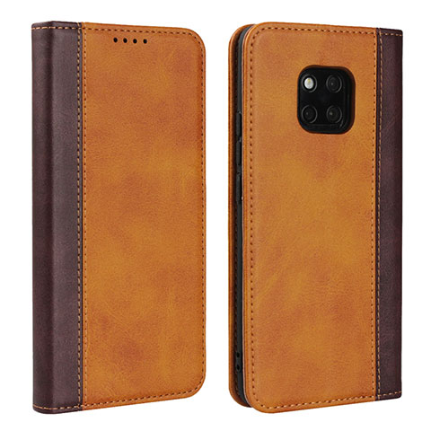 Coque Portefeuille Livre Cuir Etui Clapet L03 pour Huawei Mate 20 Pro Orange