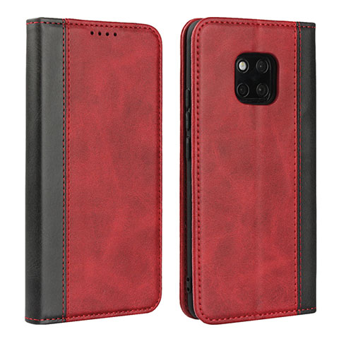 Coque Portefeuille Livre Cuir Etui Clapet L03 pour Huawei Mate 20 Pro Rouge