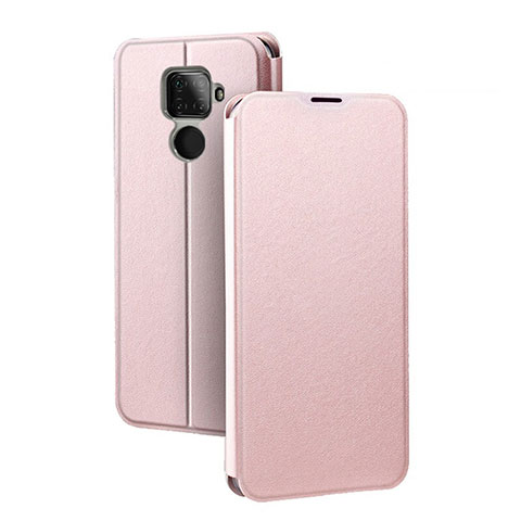 Coque Portefeuille Livre Cuir Etui Clapet L03 pour Huawei Mate 30 Lite Or Rose