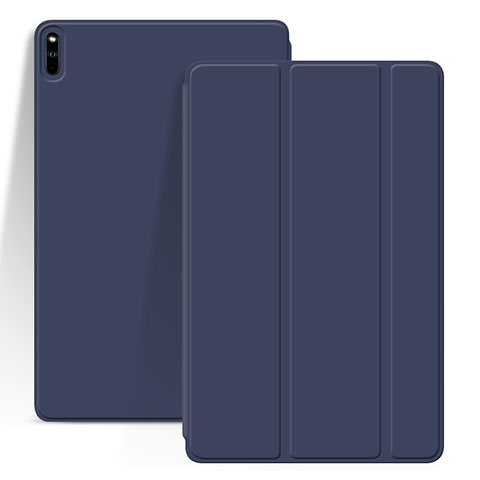 Coque Portefeuille Livre Cuir Etui Clapet L03 pour Huawei MatePad Pro Bleu