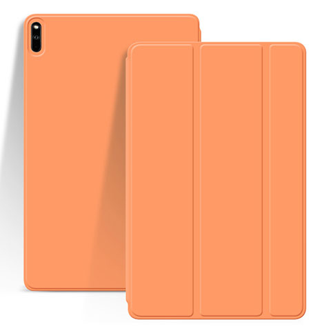 Coque Portefeuille Livre Cuir Etui Clapet L03 pour Huawei MatePad Pro Orange