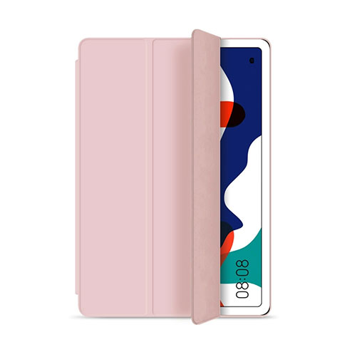 Coque Portefeuille Livre Cuir Etui Clapet L03 pour Huawei MatePad Rose