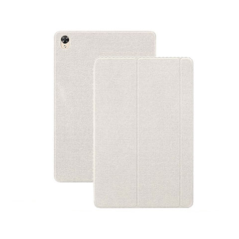 Coque Portefeuille Livre Cuir Etui Clapet L03 pour Huawei MediaPad M6 10.8 Argent