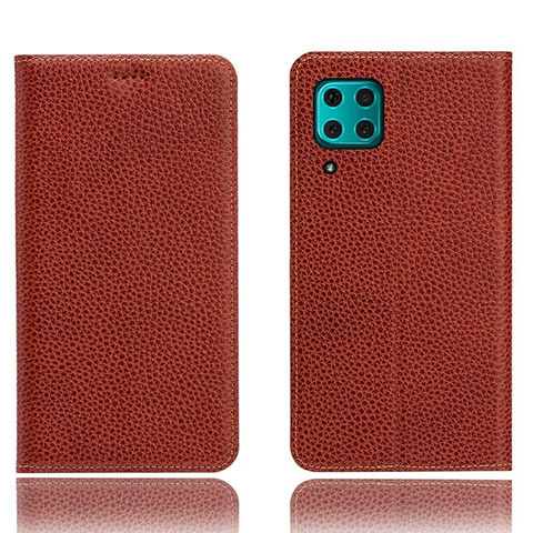 Coque Portefeuille Livre Cuir Etui Clapet L03 pour Huawei Nova 7i Vin Rouge