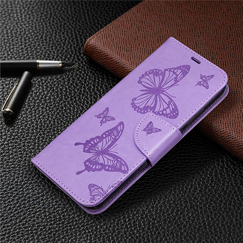 Coque Portefeuille Livre Cuir Etui Clapet L03 pour Huawei Y7p Violet