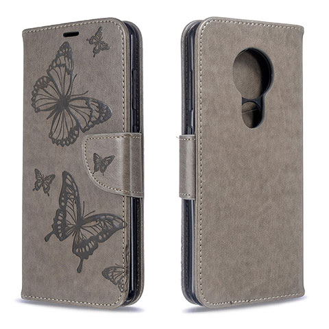 Coque Portefeuille Livre Cuir Etui Clapet L03 pour Nokia 6.2 Gris