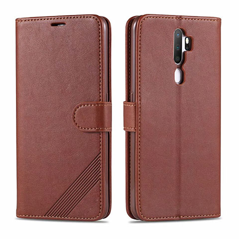 Coque Portefeuille Livre Cuir Etui Clapet L03 pour Oppo A11X Marron