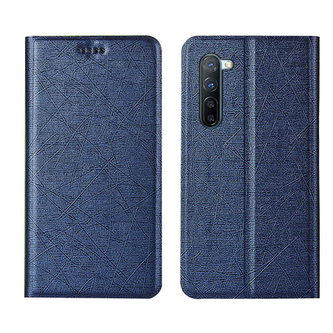 Coque Portefeuille Livre Cuir Etui Clapet L03 pour Oppo F15 Bleu