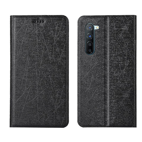 Coque Portefeuille Livre Cuir Etui Clapet L03 pour Oppo F15 Noir