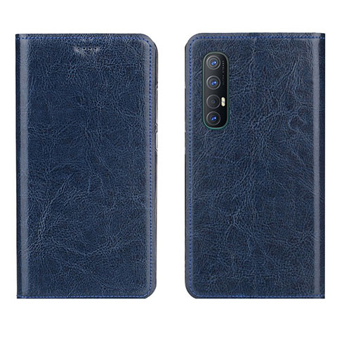 Coque Portefeuille Livre Cuir Etui Clapet L03 pour Oppo Reno3 Pro Bleu