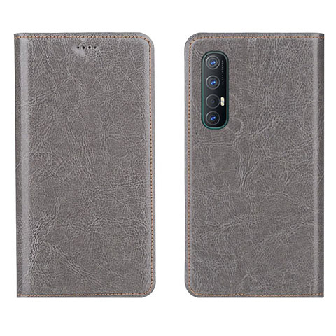 Coque Portefeuille Livre Cuir Etui Clapet L03 pour Oppo Reno3 Pro Gris