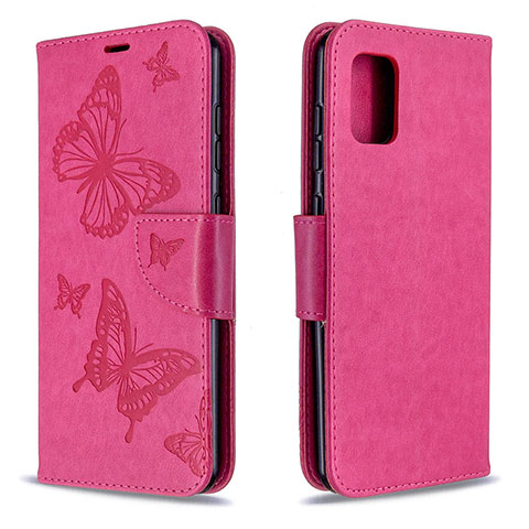 Coque Portefeuille Livre Cuir Etui Clapet L03 pour Samsung Galaxy A31 Rose Rouge