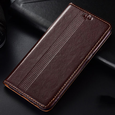 Coque Portefeuille Livre Cuir Etui Clapet L03 pour Samsung Galaxy Note 10 Lite Marron