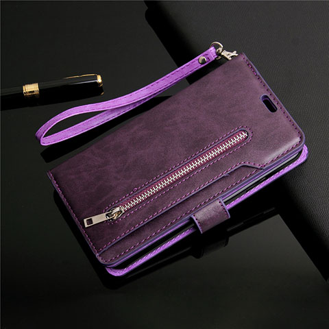 Coque Portefeuille Livre Cuir Etui Clapet L03 pour Samsung Galaxy S20 5G Violet