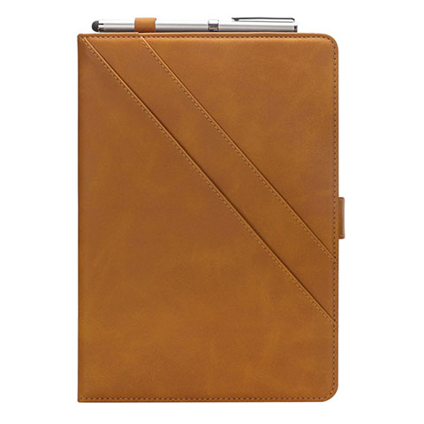 Coque Portefeuille Livre Cuir Etui Clapet L03 pour Samsung Galaxy Tab S5e 4G 10.5 SM-T725 Orange