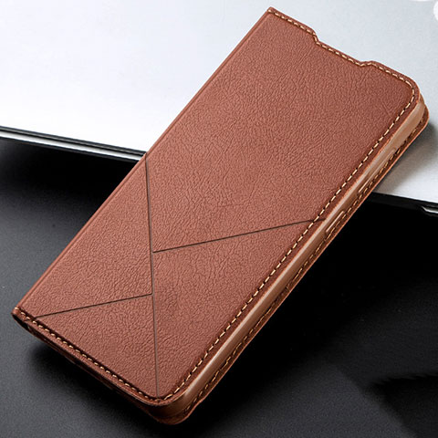 Coque Portefeuille Livre Cuir Etui Clapet L03 pour Vivo S1 Pro Marron