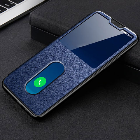 Coque Portefeuille Livre Cuir Etui Clapet L03 pour Vivo V20 Pro 5G Bleu