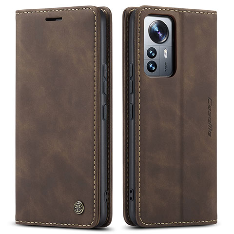 Coque Portefeuille Livre Cuir Etui Clapet L03 pour Xiaomi Mi 12 Lite 5G Marron