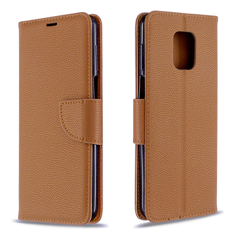 Coque Portefeuille Livre Cuir Etui Clapet L03 pour Xiaomi Poco M2 Pro Marron