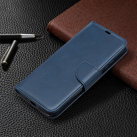 Coque Portefeuille Livre Cuir Etui Clapet L03 pour Xiaomi Redmi 9 India Bleu