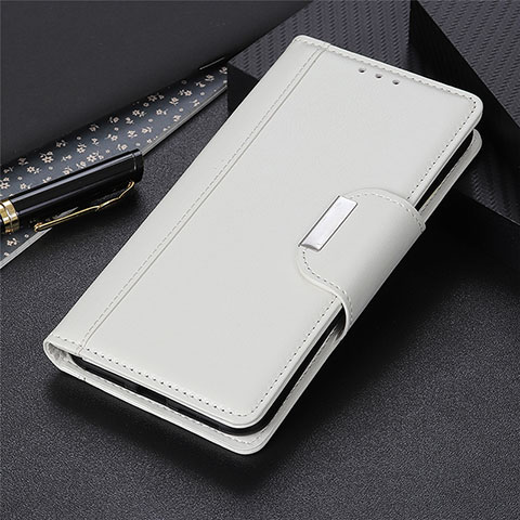 Coque Portefeuille Livre Cuir Etui Clapet L03 pour Xiaomi Redmi 9 Prime India Blanc