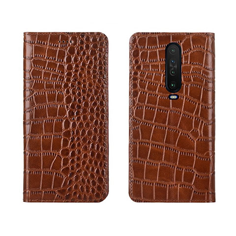 Coque Portefeuille Livre Cuir Etui Clapet L03 pour Xiaomi Redmi K30i 5G Orange