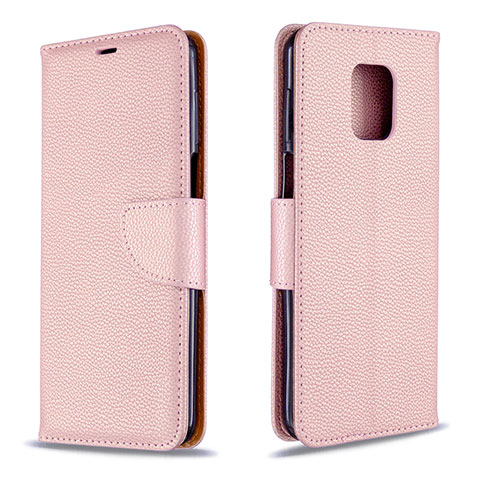 Coque Portefeuille Livre Cuir Etui Clapet L03 pour Xiaomi Redmi Note 9 Pro Max Or Rose