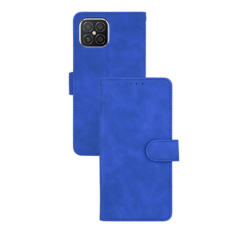 Coque Portefeuille Livre Cuir Etui Clapet L03Z pour Huawei Nova 8 SE 4G Bleu