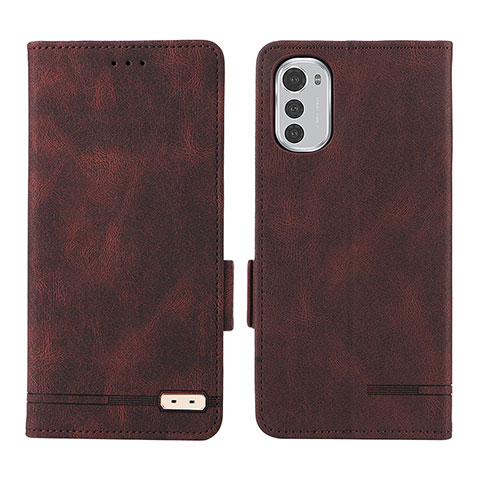 Coque Portefeuille Livre Cuir Etui Clapet L03Z pour Motorola Moto E32 Marron