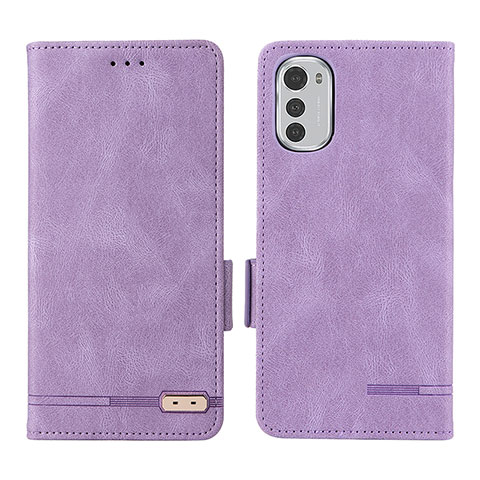 Coque Portefeuille Livre Cuir Etui Clapet L03Z pour Motorola Moto E32 Violet