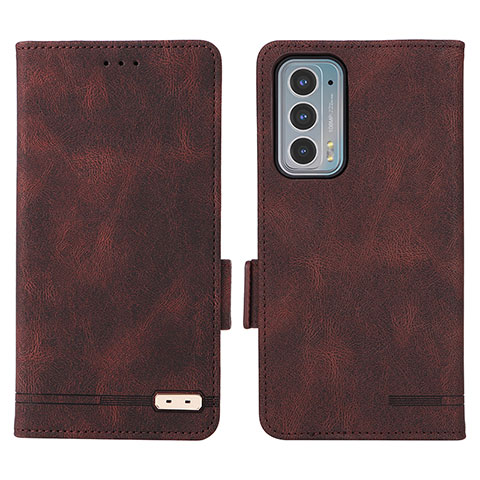 Coque Portefeuille Livre Cuir Etui Clapet L03Z pour Motorola Moto Edge 20 5G Marron