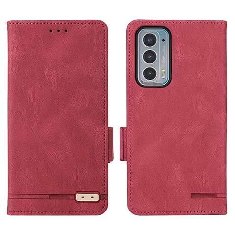 Coque Portefeuille Livre Cuir Etui Clapet L03Z pour Motorola Moto Edge 20 5G Rouge