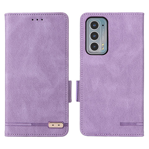 Coque Portefeuille Livre Cuir Etui Clapet L03Z pour Motorola Moto Edge 20 5G Violet