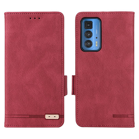 Coque Portefeuille Livre Cuir Etui Clapet L03Z pour Motorola Moto Edge 20 Pro 5G Rouge