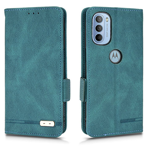 Coque Portefeuille Livre Cuir Etui Clapet L03Z pour Motorola Moto G41 Vert