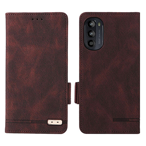 Coque Portefeuille Livre Cuir Etui Clapet L03Z pour Motorola Moto G71s 5G Marron