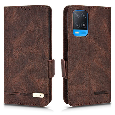 Coque Portefeuille Livre Cuir Etui Clapet L03Z pour Oppo A54 4G Marron