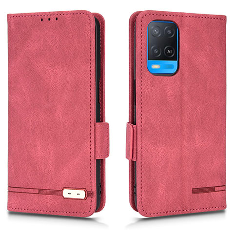 Coque Portefeuille Livre Cuir Etui Clapet L03Z pour Oppo A54 4G Rouge