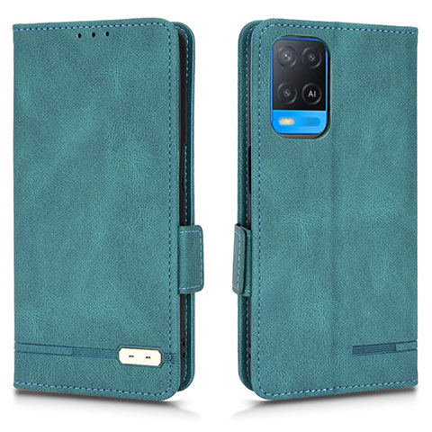 Coque Portefeuille Livre Cuir Etui Clapet L03Z pour Oppo A54 4G Vert