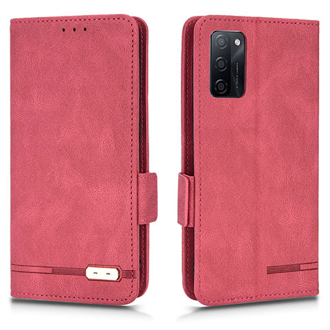 Coque Portefeuille Livre Cuir Etui Clapet L03Z pour Oppo A55S 5G Rouge